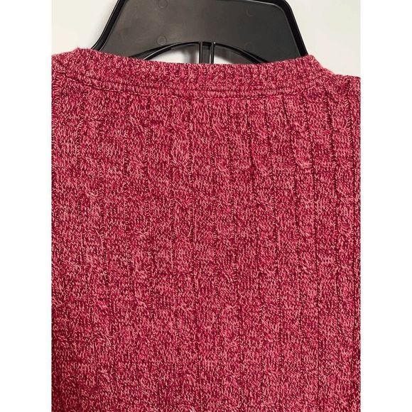 Kim Rogers Cable Knit 100% Marbled Cotton Sweater - Picture 6 of 8